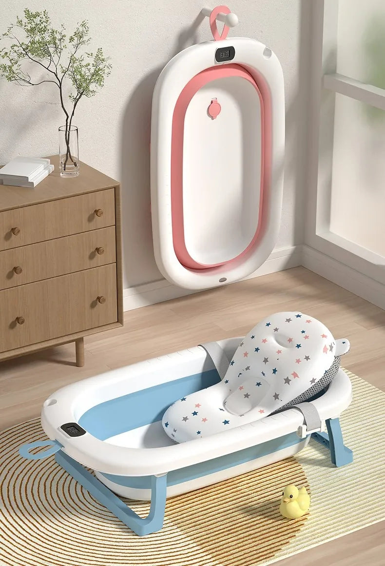 BAÑERA RETRÁCTIL CON COJÍN PARA BEBÉS